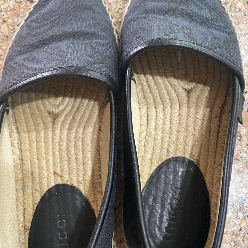 Authentic Gucci Canvas Espadrille Flats Size 35 - Picture 7 of 12